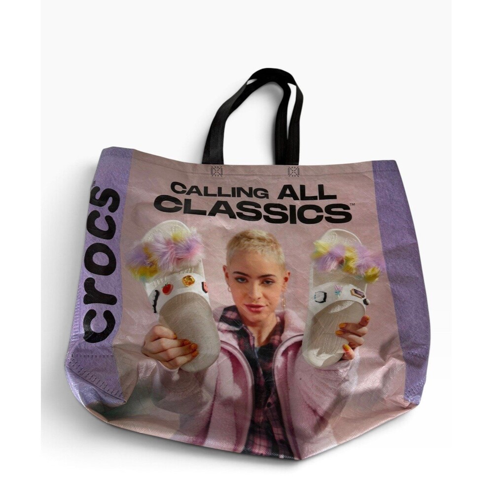 CROCS Reusable SHOPPING Tote GROCERY Bag HUGE 18x26in